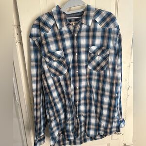 Ruff hewn large pearl snap shirt